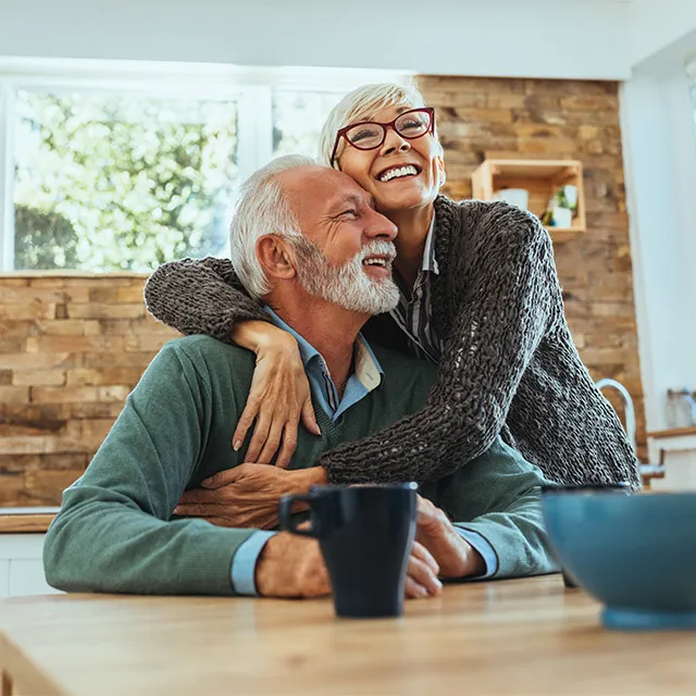 embracing couple